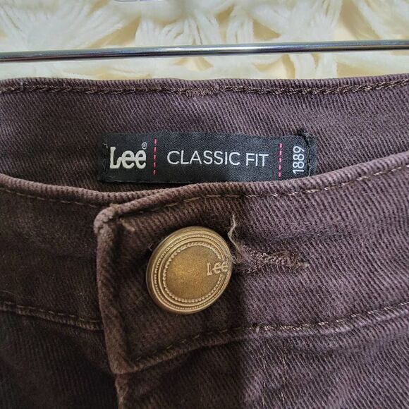 Lee Classic Fit Denim Straight Leg Jeans Brown Size Medium - Picture 3 of 12